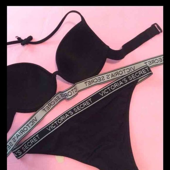 VS 36DD BIKINI BANDED M BLACK white gray FABULOUS - Picture 3 of 4